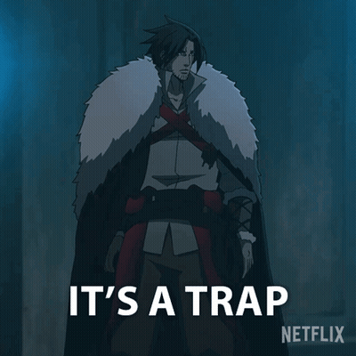 Cartoon Man Saying Its A Trap GIF