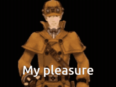 Cartoon Man Saying My Pleasure GIF