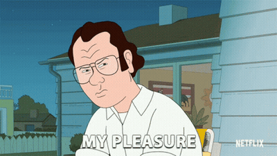 Cartoon Man Saying My Pleasure GIF