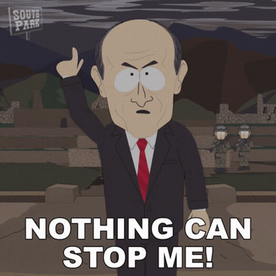 Cartoon Man Saying Nothing Can Stop Me GIF