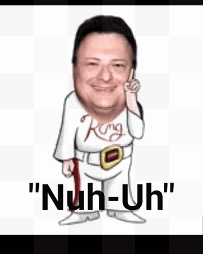 Cartoon Man Saying Nuh-Uh GIF