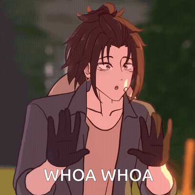 Cartoon Man Saying Whoa Whoa GIF