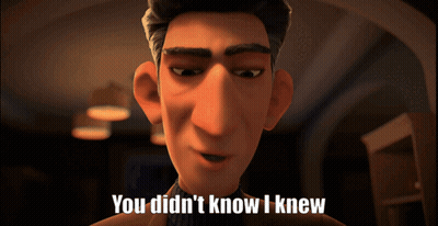 Cartoon Man Saying You Didn't Know I Knew GIF