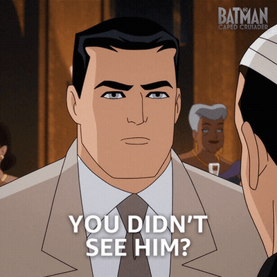 Cartoon Man Saying You Didn't See Him GIF