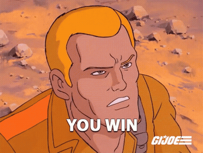 Cartoon Man Saying You Win GIF