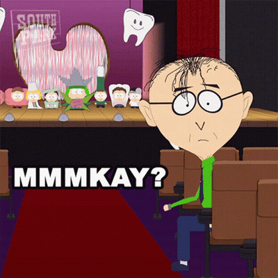 Cartoon Man Sitting In Front Of South Park Characters GIF