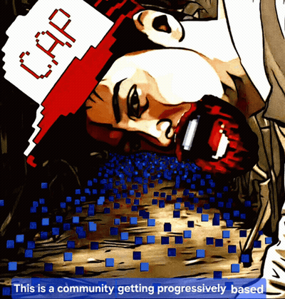 Cartoon Man Speech Bubble This Is A Community Getting Progressively Based GIF