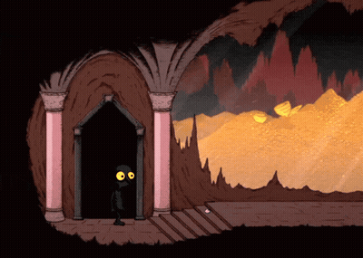 Cartoon Man Standing In Doorway GIF