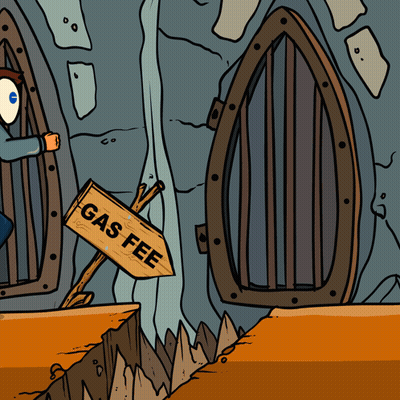 Cartoon Man Standing In Front Of Stonks Chart GIF