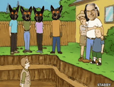 Cartoon Man Standing Next To Group Of People GIF