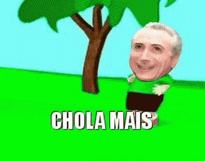 Cartoon Man Standing Next To Tree Saying Chola Mais GIF