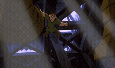 Cartoon Man Standing On Wooden Structure GIF