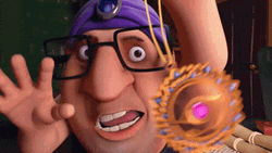 Cartoon Man Swinging A Pendulum GIF