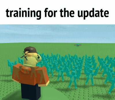 Cartoon Man Training For The Update GIF