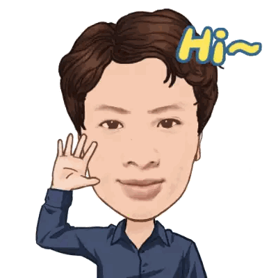 Cartoon Man Waving Hi Sticker