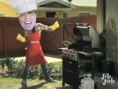Cartoon Man Wearing Chef Hat And Apron GIF