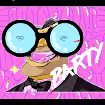 Cartoon Man Wearing Glasses And Bow Tie GIF