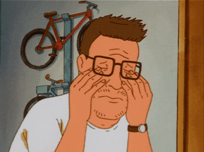 Cartoon Man Wearing Glasses And Watch GIF
