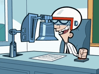 Cartoon Man Wearing Helmet And Glasses GIF