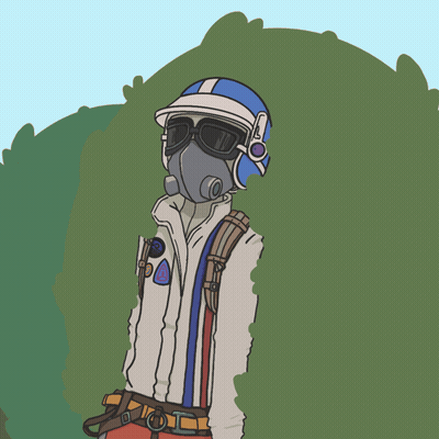 Cartoon Man Wearing Helmet And Goggles GIF