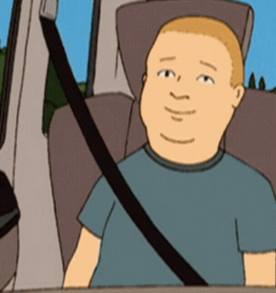 Cartoon Man Wearing Seat Belt Smiling GIF