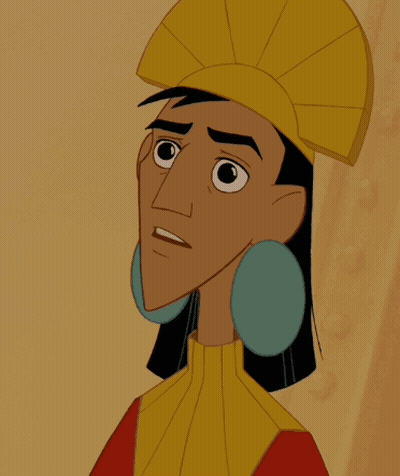 Cartoon Man Wearing Yellow Hat And Earrings GIF