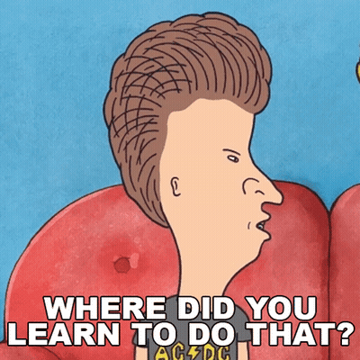 Cartoon Man With AC DC Shirt GIF