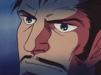 Cartoon Man With Beard And Blue Eyes GIF