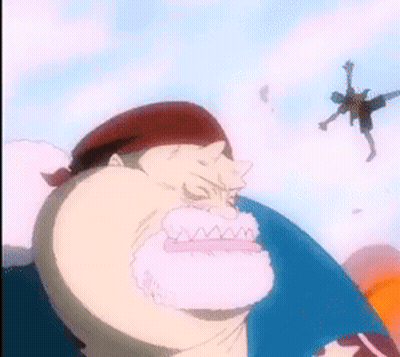 Cartoon Man With Beard And Shark Mouth GIF