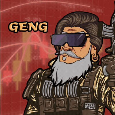 Cartoon Man With Beard And Word Geng GIF