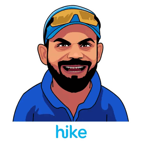 Cartoon Man With Beard Hike Sticker