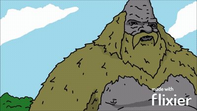 Cartoon Man With Beard Made With Flixier GIF