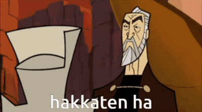 Cartoon Man With Beard Saying Hakkaten Ha GIF