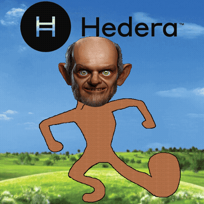 Cartoon Man With Beard Saying Hedera GIF