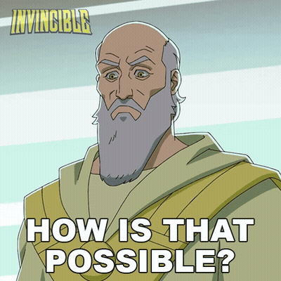Cartoon Man With Beard Saying How Is That Possible GIF