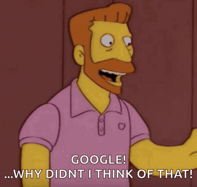 Cartoon Man With Beard Says Google Why Didn't I Think Of That GIF