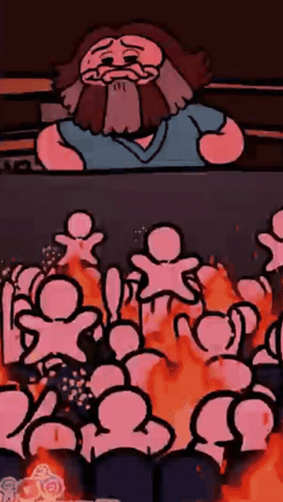 Cartoon Man With Beard Standing GIF