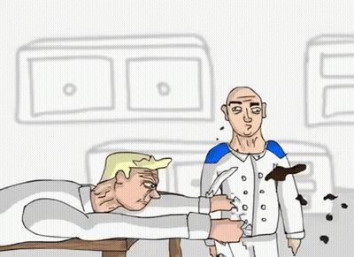 Cartoon Man With Beard Standing In Front Of Wall GIF