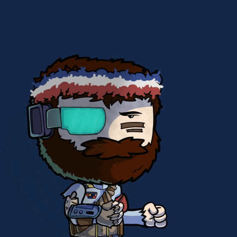 Cartoon Man With Beard Wearing Glasses GIF