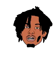 Cartoon Man With Big Afro Sticker