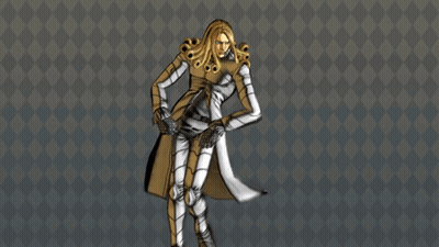 Cartoon Man With Blonde Hair And Gold Rings GIF
