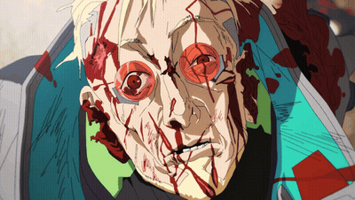 Cartoon Man With Blood On Face GIF