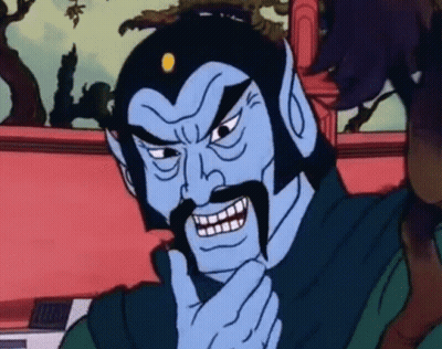 Cartoon Man With Blue Face And Mustache GIF