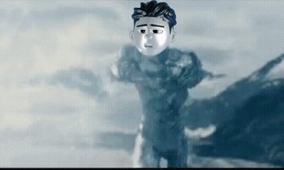 Cartoon Man With Blue Hair GIF