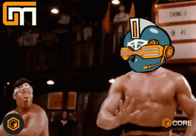 Cartoon Man With Core Text GIF
