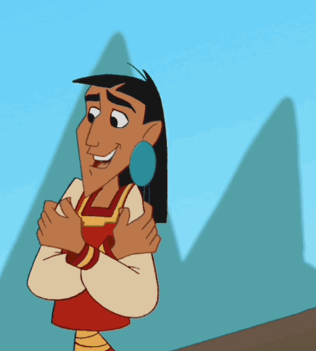 Cartoon Man With Crossed Arms And Blue Earring GIF