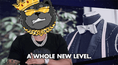 Cartoon Man With Crown Says A Whole New Level GIF