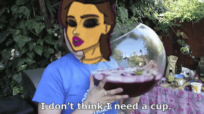 Cartoon Man With Crown Says I Need A Drink GIF