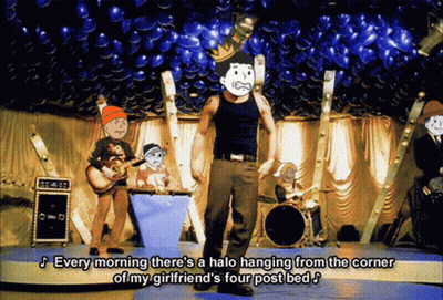 Cartoon Man With Crown Singing GIF