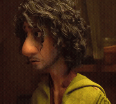 Cartoon Man With Curly Hair And Beard Sad GIF
